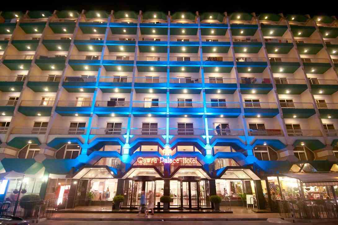 qawra palace night facade